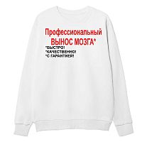 Женский свитшот прямого силуэта с принтом Профессиональный вынос мозга