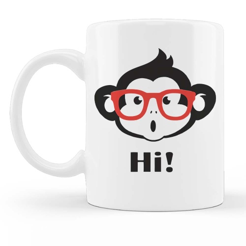 Кружка классическая с принтом HI!