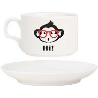 Кофейный набор с принтом HI!